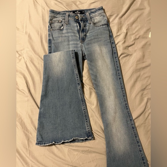 Women's Light Blue Flared Jeans - Picture 2 of 5